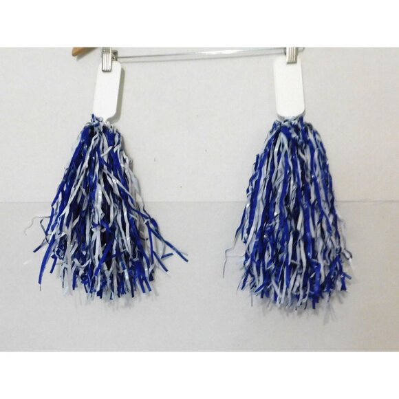 Dallas Cowboys Pom Poms Blue White Team Spirit Cheer Pair - Picture 2 of 3